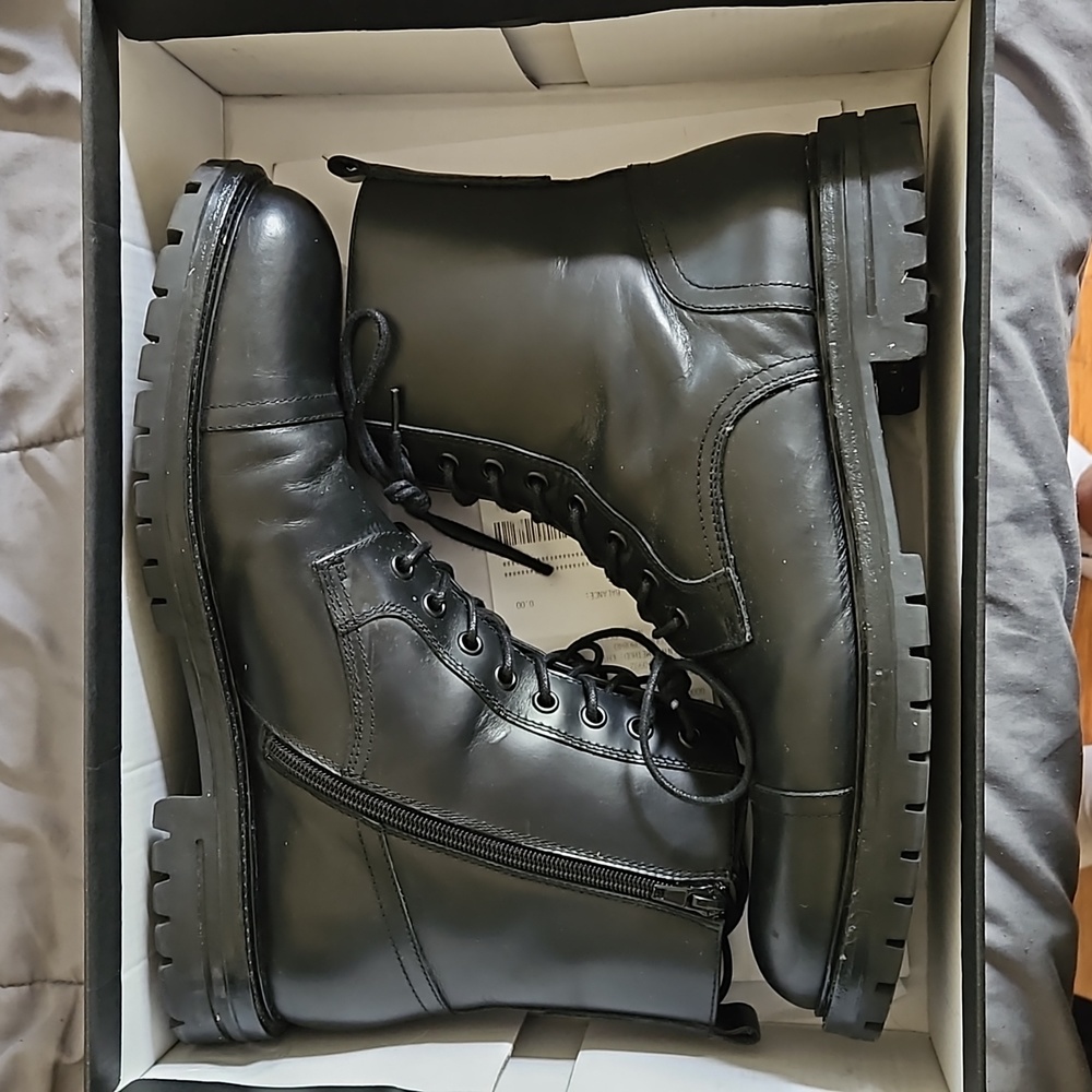 BP x Alex Costa black combat boots